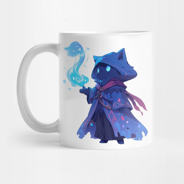 Cute Blue Mage Cat Hero by SundayDonuts